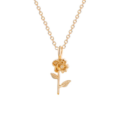 Simple Style Flower Zircon Alloy Wholesale Pendant Necklace