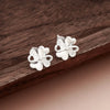 Simple Style Four Leaf Clover Heart Shape Flower Copper Ear Studs 1 Pair