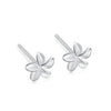 Simple Style Four Leaf Clover Star Heart Shape Silver Ear Studs 1 Pair