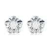 Simple Style Four Leaf Clover Star Heart Shape Silver Ear Studs 1 Pair