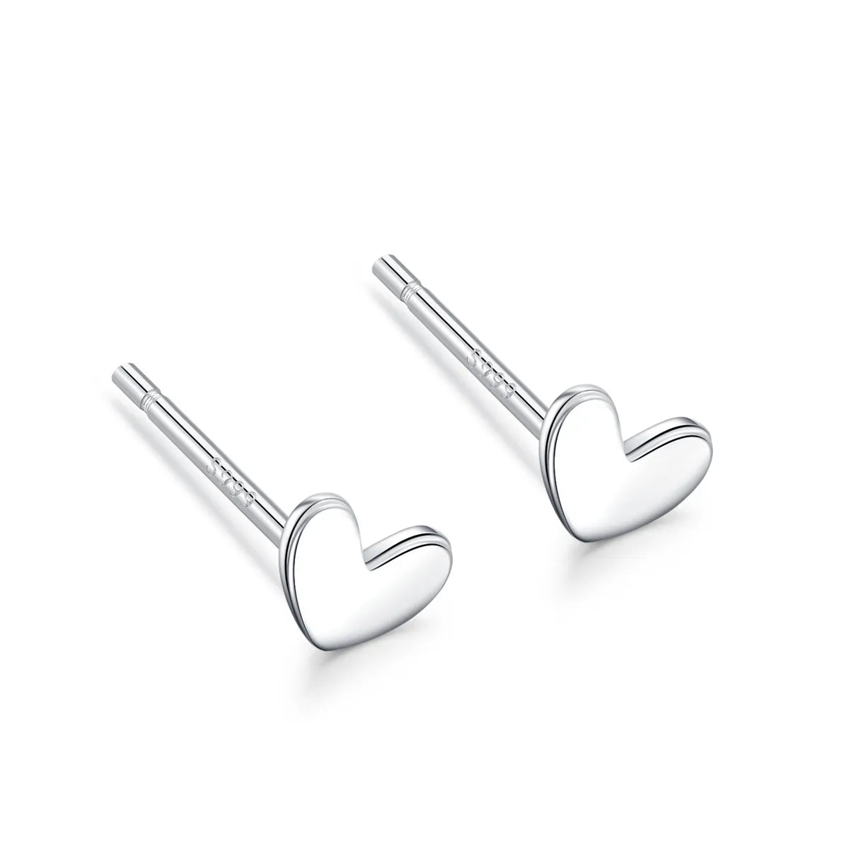 Simple Style Four Leaf Clover Star Heart Shape Silver Ear Studs 1 Pair