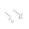 Simple Style Four Leaf Clover Star Heart Shape Silver Ear Studs 1 Pair