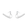 Simple Style Four Leaf Clover Star Heart Shape Silver Ear Studs 1 Pair