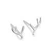 Simple Style Four Leaf Clover Star Heart Shape Silver Ear Studs 1 Pair