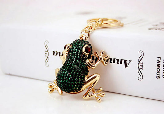 Simple Style Frog Zinc Alloy Inlay Rhinestones Women'S Keychain