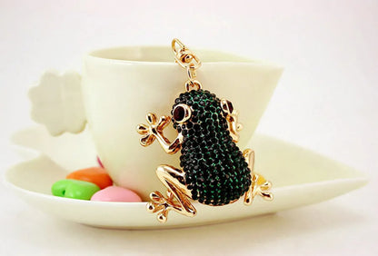 Simple Style Frog Zinc Alloy Inlay Rhinestones Women'S Keychain