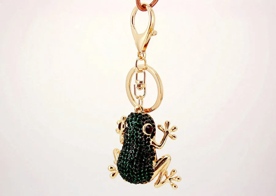 Simple Style Frog Zinc Alloy Inlay Rhinestones Women'S Keychain