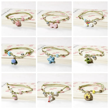 Simple Style Fruit Alloy Beaded Bracelets