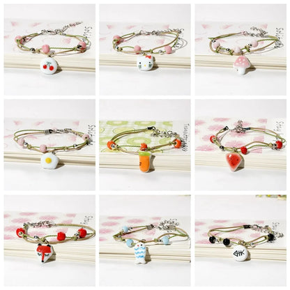 Simple Style Fruit Alloy Beaded Bracelets