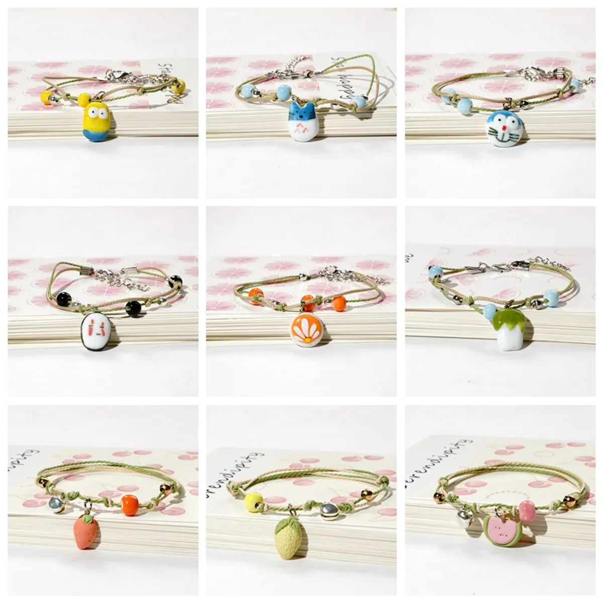 Simple Style Fruit Alloy Beaded Bracelets