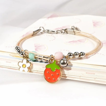 Simple Style Fruit Alloy Flowers Bracelets