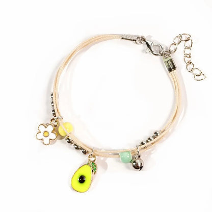 Simple Style Fruit Alloy Flowers Bracelets