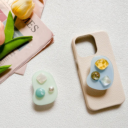 Simple Style Gem Plastic Phone Cases