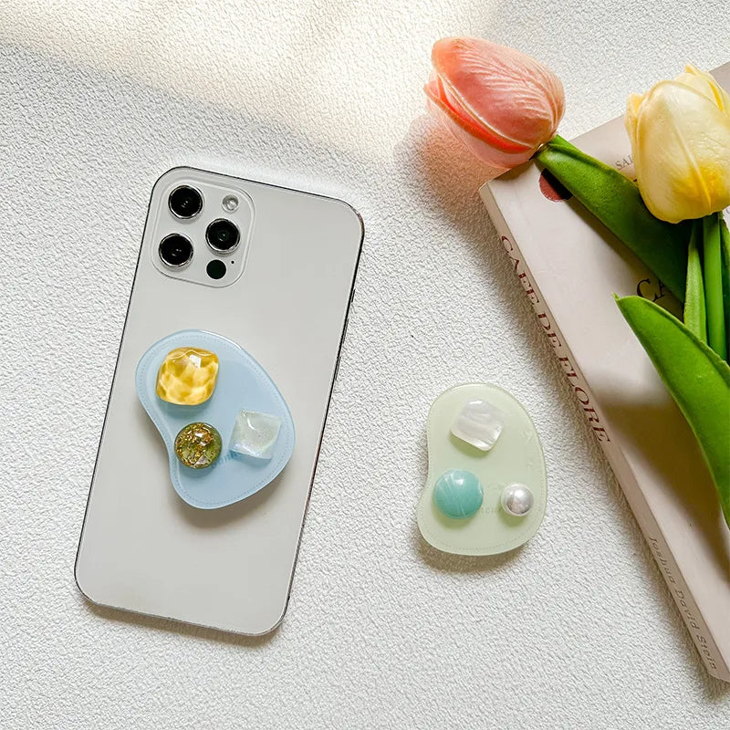 Simple Style Gem Plastic Phone Cases