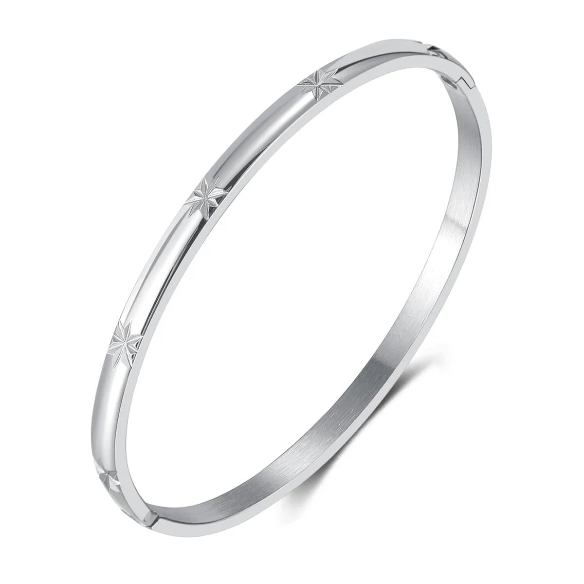 Simple Style Geometric 304 Stainless Steel Bangle In Bulk