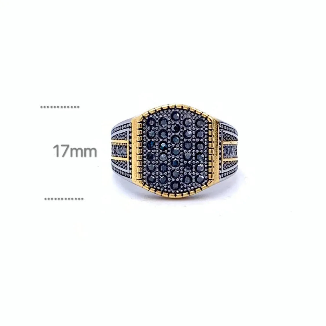 Simple Style Geometric 304 Stainless Steel Inlay Zircon Men'S Rings