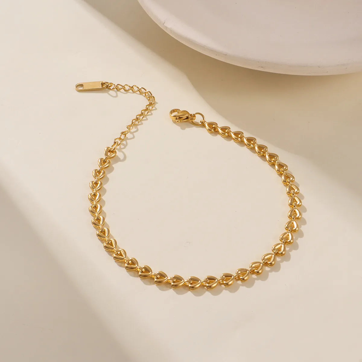 Simple Style Geometric 316L Stainless Steel  18K Gold Plated Bracelets In Bulk