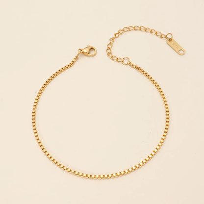 Simple Style Geometric 316L Stainless Steel  18K Gold Plated Bracelets In Bulk