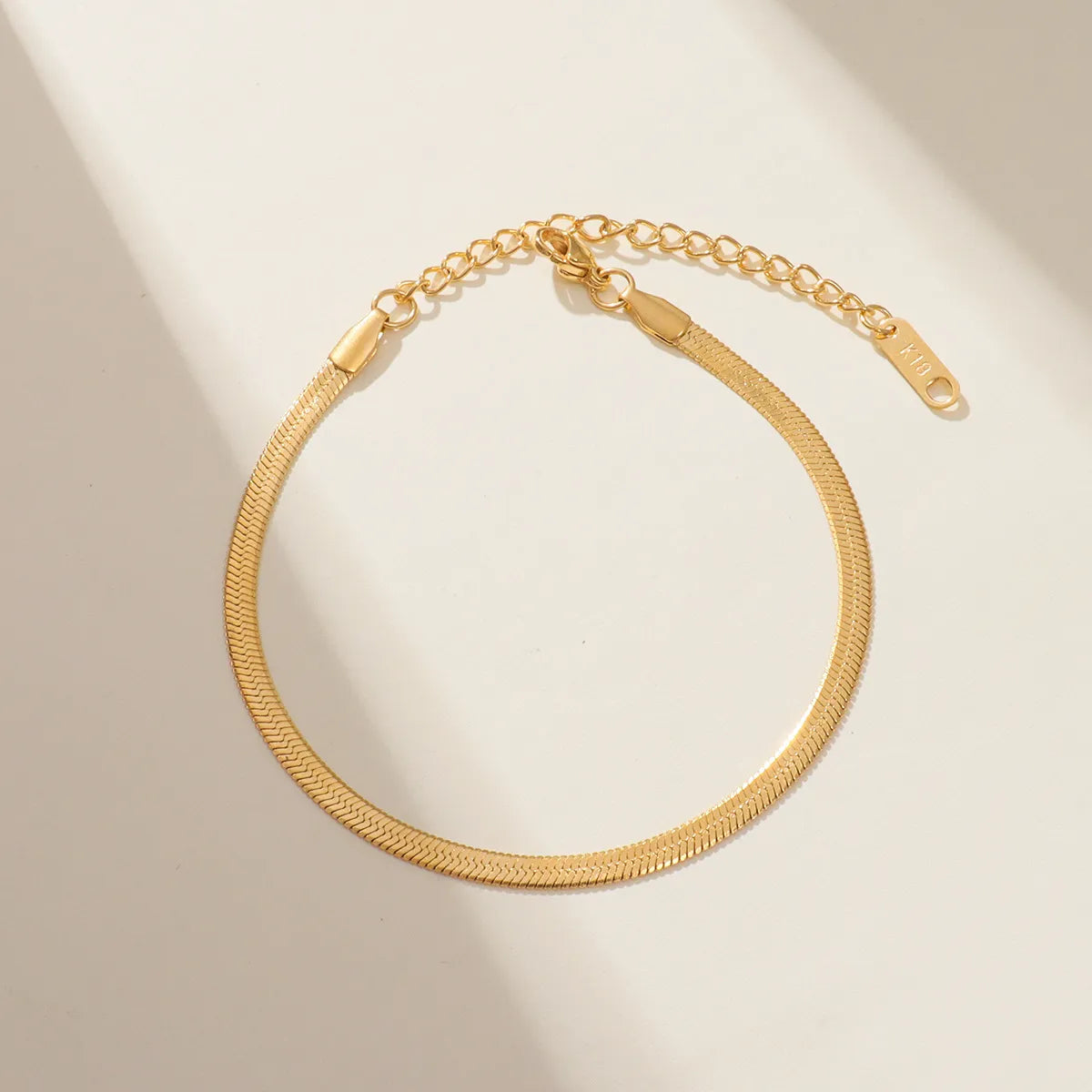 Simple Style Geometric 316L Stainless Steel  18K Gold Plated Bracelets In Bulk