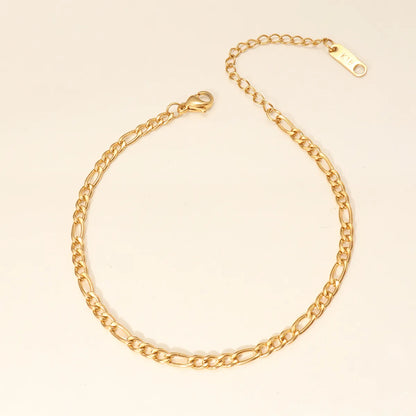 Simple Style Geometric 316L Stainless Steel  18K Gold Plated Bracelets In Bulk