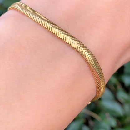 Simple Style Geometric 316L Stainless Steel  18K Gold Plated Bracelets In Bulk