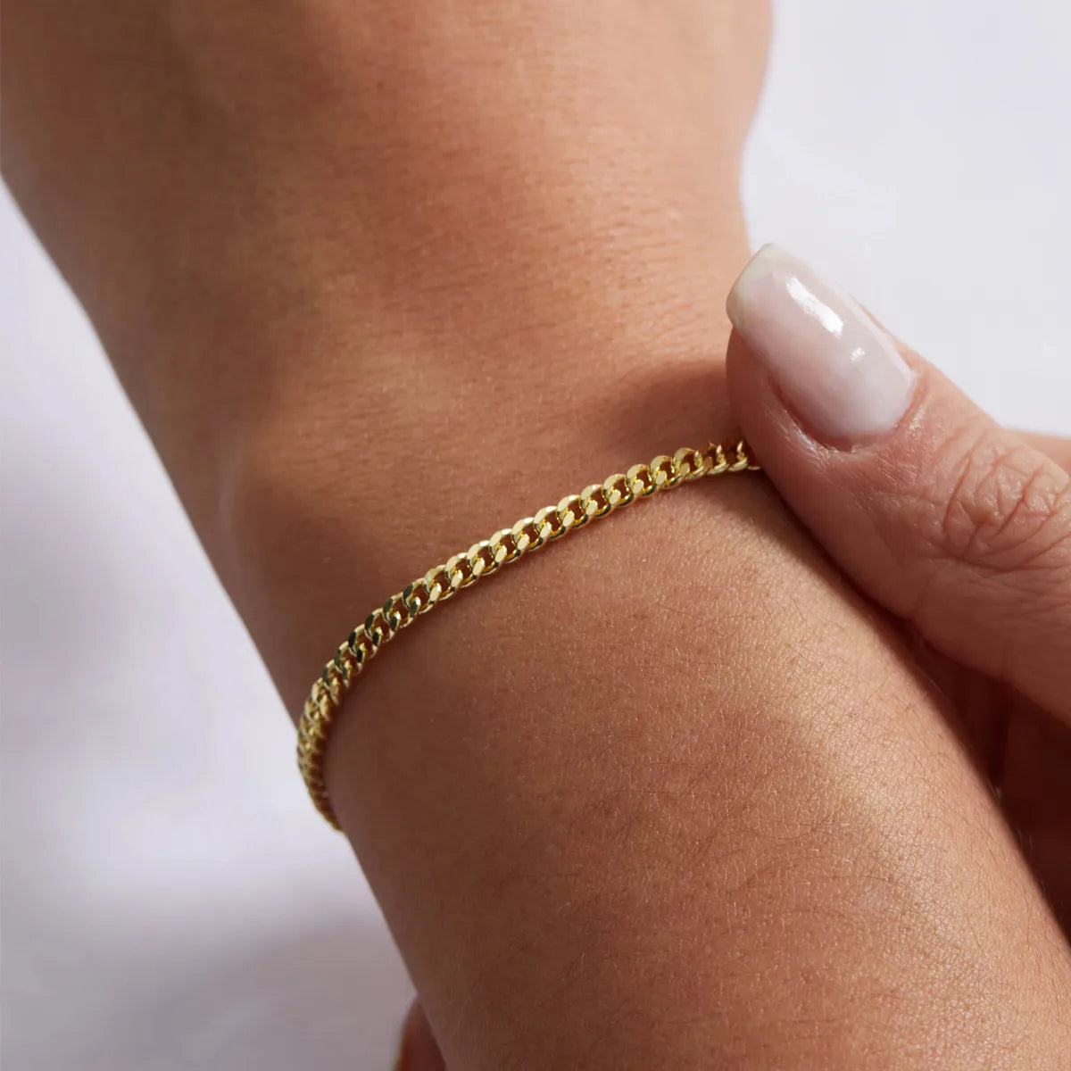 Simple Style Geometric 316L Stainless Steel  18K Gold Plated Bracelets In Bulk