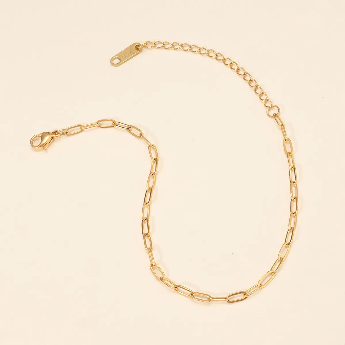 Simple Style Geometric 316L Stainless Steel  18K Gold Plated Bracelets In Bulk