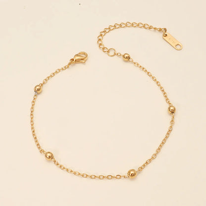 Simple Style Geometric 316L Stainless Steel  18K Gold Plated Bracelets In Bulk