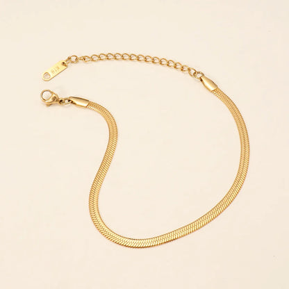 Simple Style Geometric 316L Stainless Steel  18K Gold Plated Bracelets In Bulk