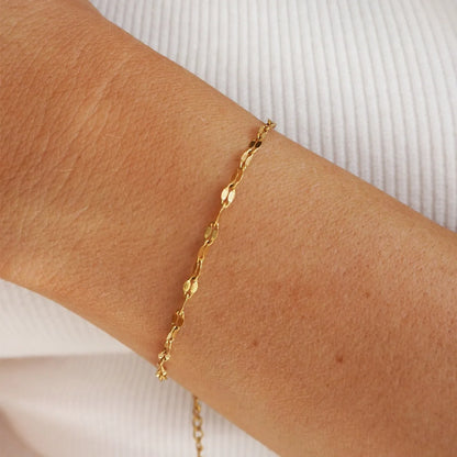 Simple Style Geometric 316L Stainless Steel  18K Gold Plated Bracelets In Bulk