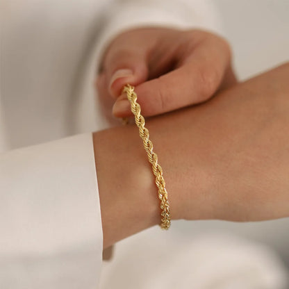 Simple Style Geometric 316L Stainless Steel  18K Gold Plated Bracelets In Bulk