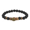 Simple Style Geometric Alloy Lava Rock Hematite Beaded Knitting Unisex Bracelets