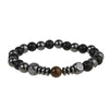 Simple Style Geometric Alloy Lava Rock Hematite Beaded Knitting Unisex Bracelets