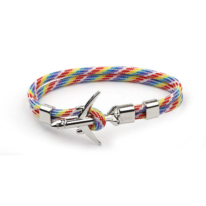 Simple Style Geometric Alloy Nylon Braid Unisex Bracelets