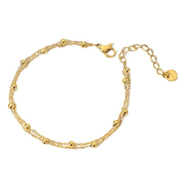 Simple Style Geometric Alloy Plating Anklet