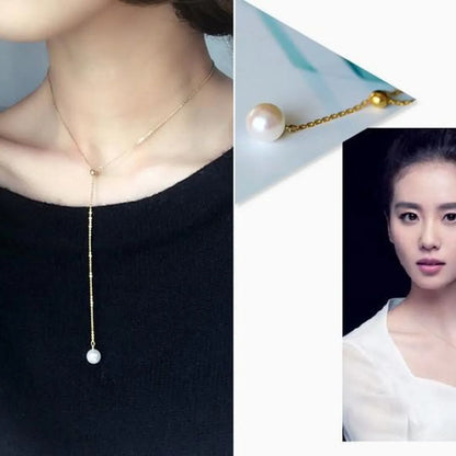 Simple Style Geometric Alloy Plating Pearl Necklace