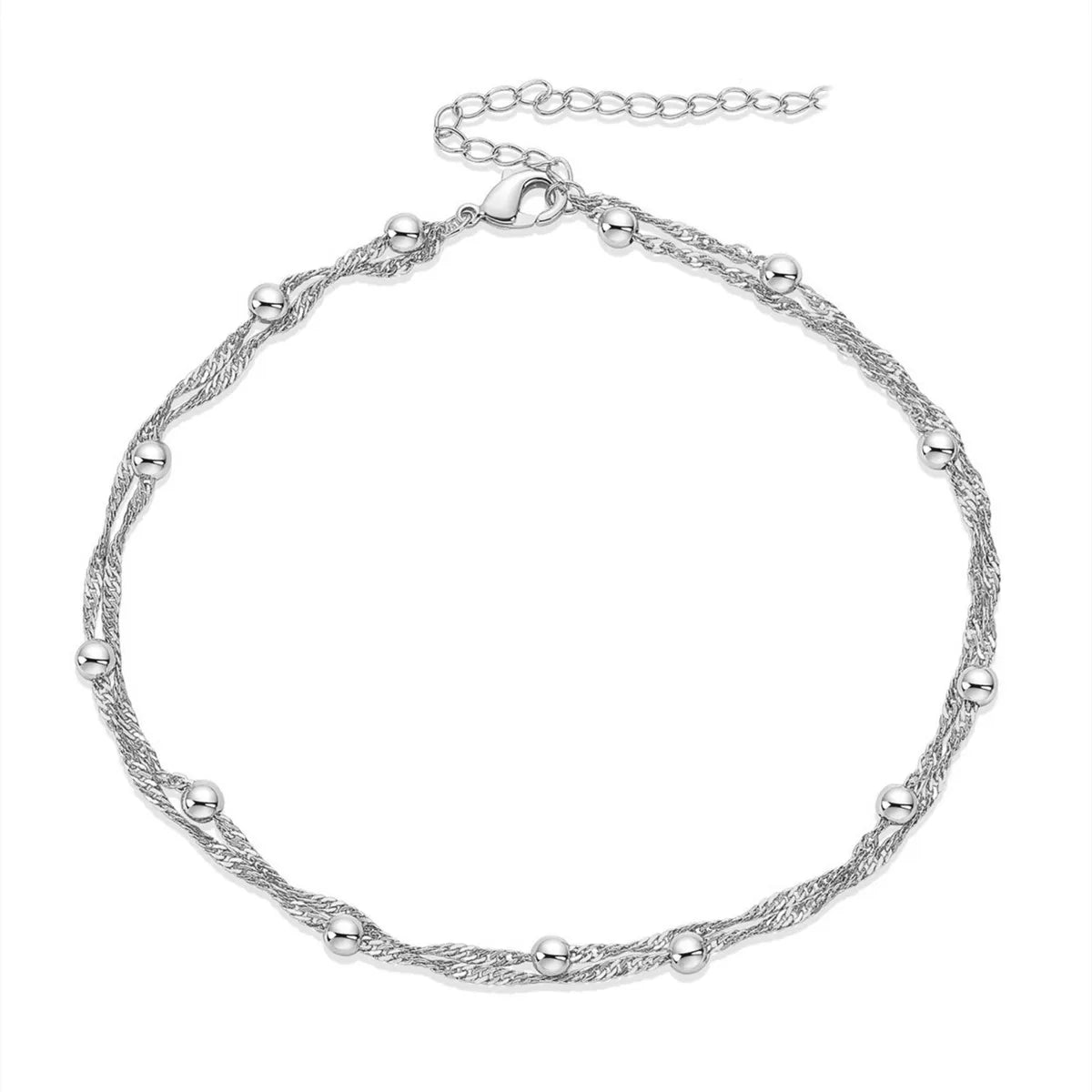 Simple Style Geometric Alloy Plating Women'S Anklet