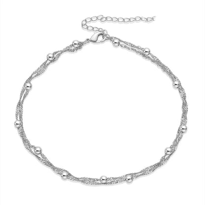 Simple Style Geometric Alloy Plating Women'S Anklet