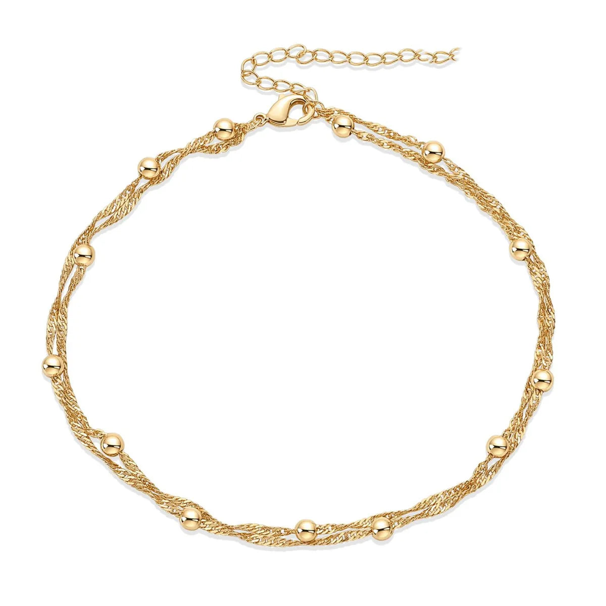 Simple Style Geometric Alloy Plating Women'S Anklet