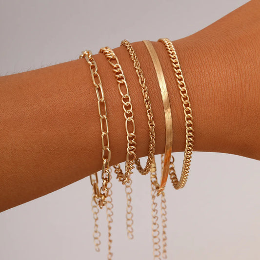 Simple Style Geometric Alloy Plating Women's Bracelets