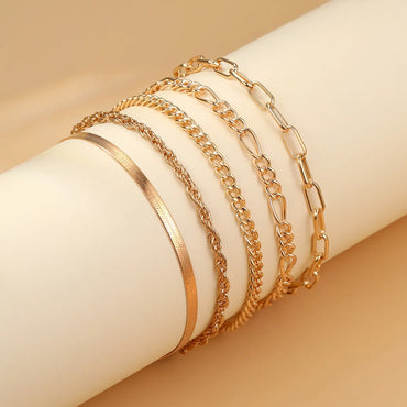 Simple Style Geometric Alloy Plating Women's Bracelets