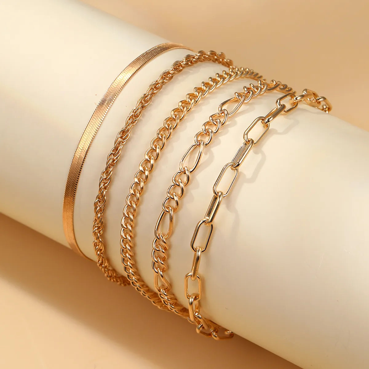 Simple Style Geometric Alloy Plating Women's Bracelets