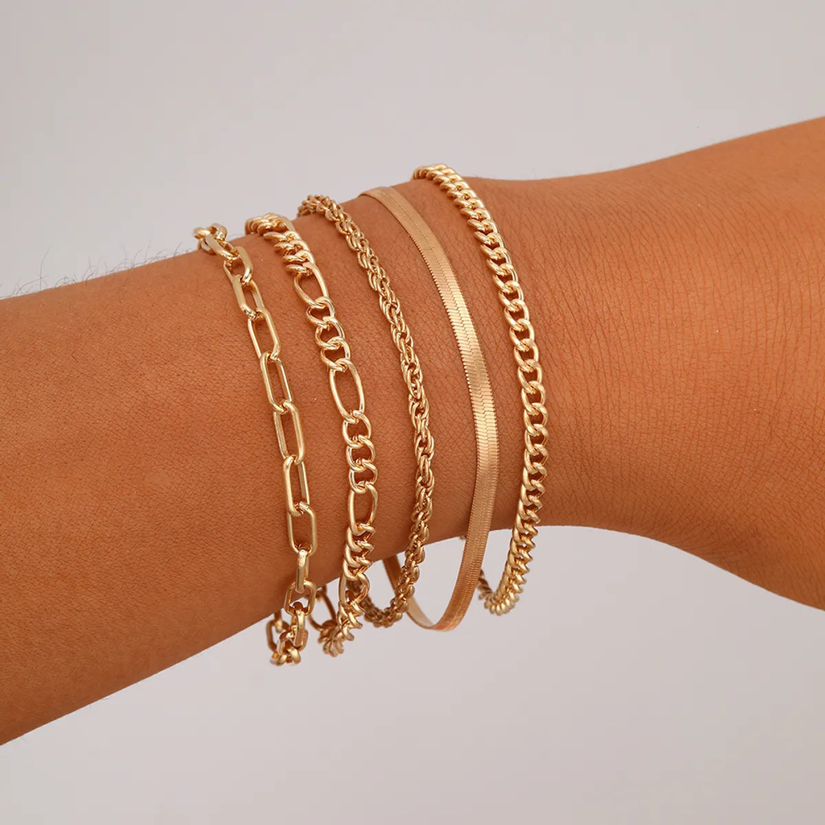 Simple Style Geometric Alloy Plating Women's Bracelets