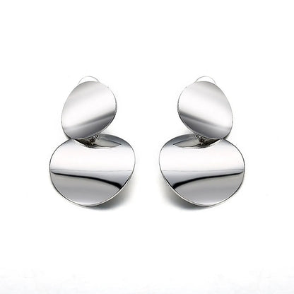 1 Pair Simple Style Geometric Plating Alloy Drop Earrings