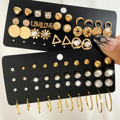 Simple Style Geometric Alloy Plating Women's Earrings