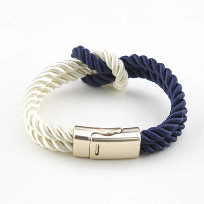 Simple Style Geometric Alloy Polyester Men'S Bracelets