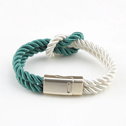 Simple Style Geometric Alloy Polyester Men'S Bracelets