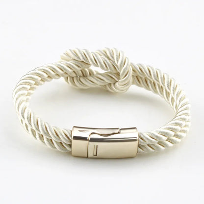 Simple Style Geometric Alloy Polyester Men'S Bracelets