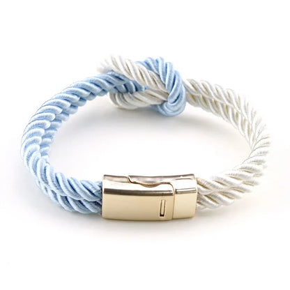 Simple Style Geometric Alloy Polyester Men'S Bracelets