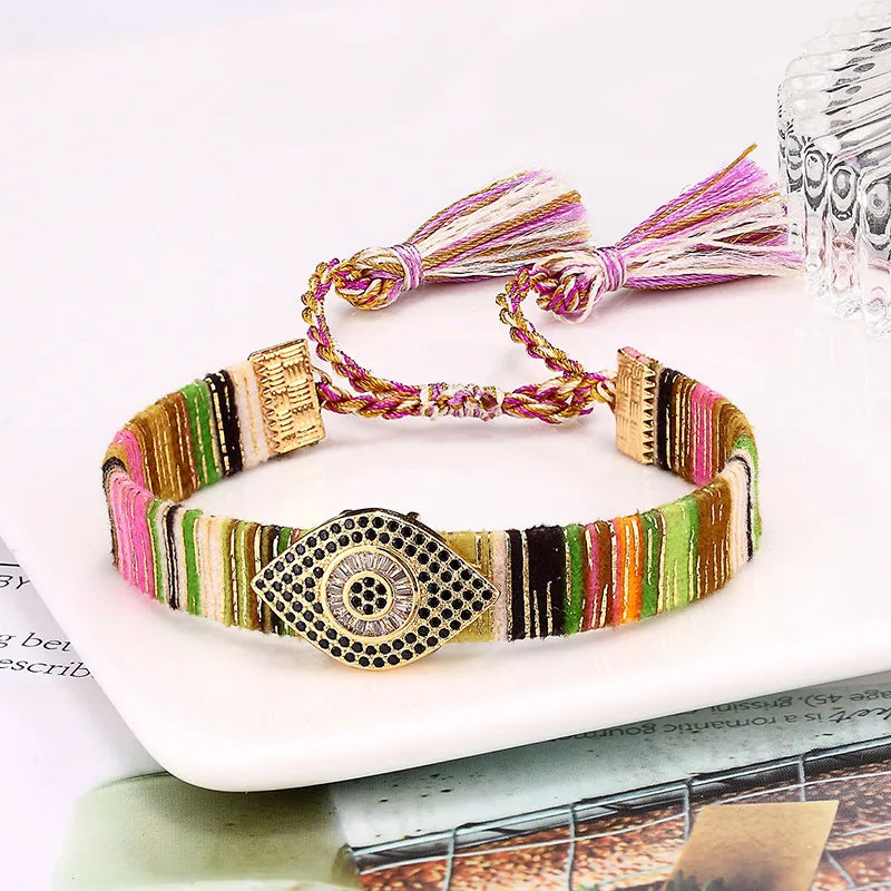 Simple Style Geometric Alloy Polyester Plating Gold Plated Unisex Bracelets